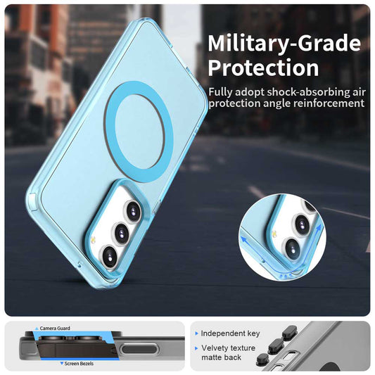 MagSafe-Hülle für Samsung Galaxy S23 S911, Techsuit, CandyCase, Blau