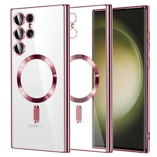 MagSafe-Hülle für Samsung Galaxy S23 Ultra S918, Techsuit, Luxury Crystal, Rosa