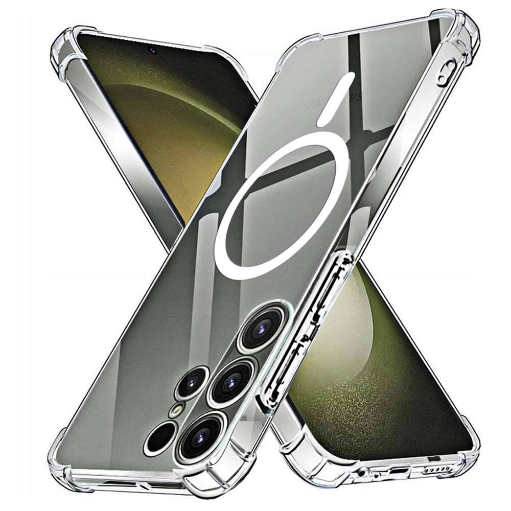 MagSafe-Hülle für Samsung Galaxy S23 Ultra S918, Techsuit, stoßfest, transparent