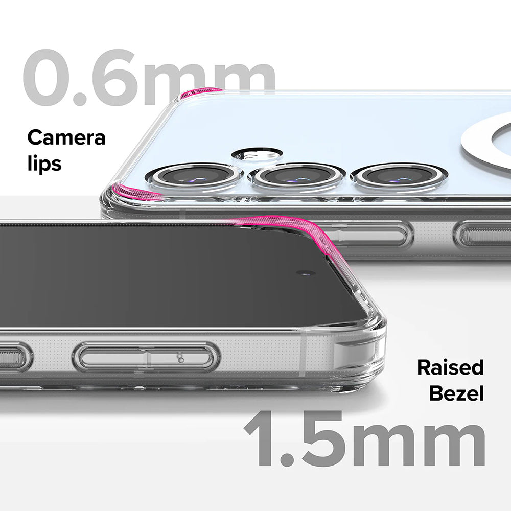 MagSafe-Hülle für Samsung Galaxy S24 FE S721, Ringke, Fusion, Transparent