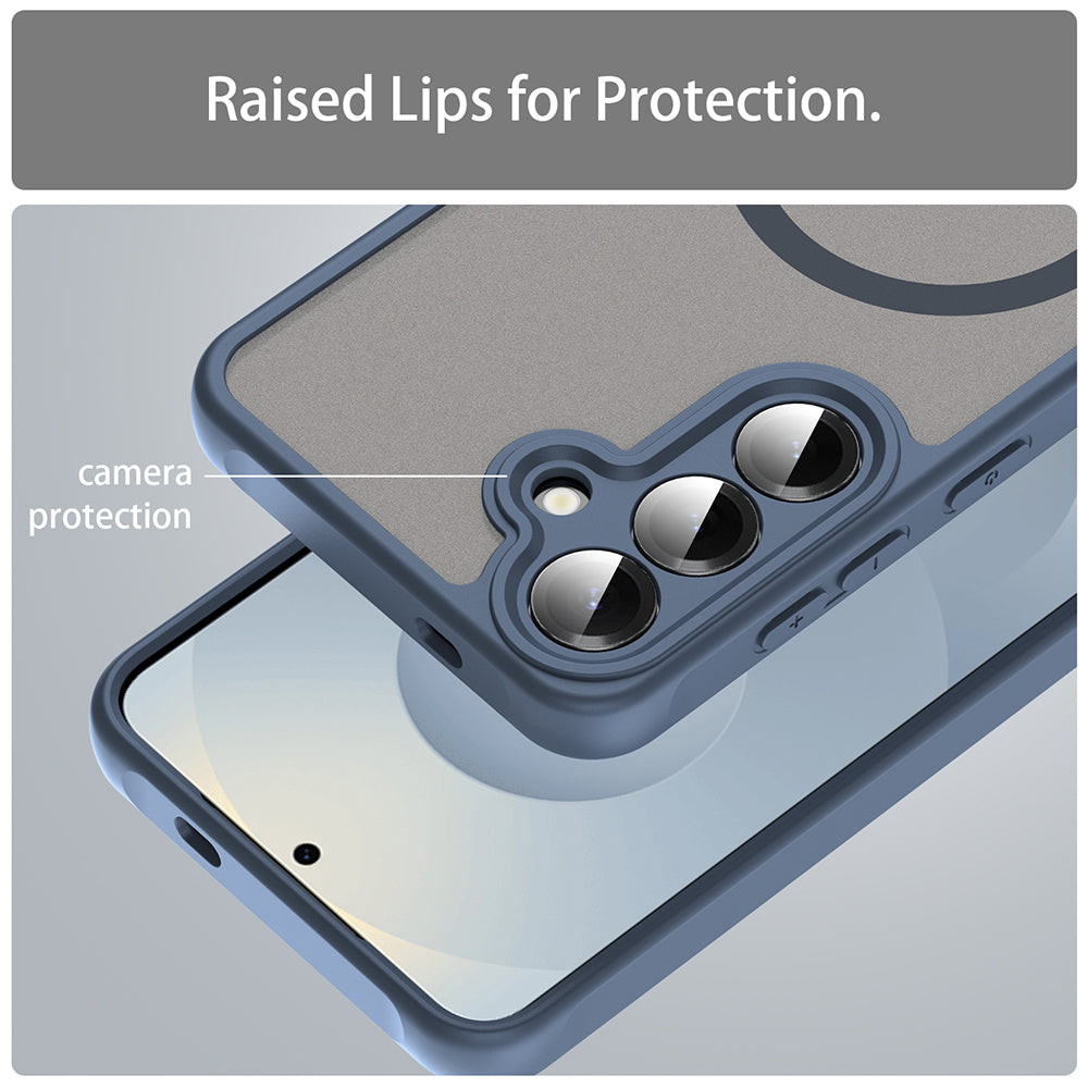 MagSafe-Hülle für Samsung Galaxy S24+ S926, Techsuit, HaloFrost II, Marineblau
