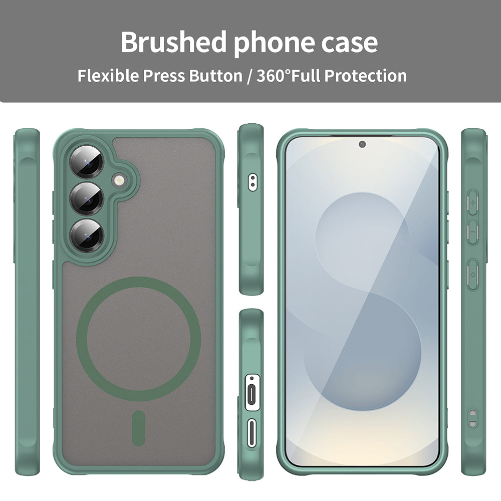 MagSafe Case for Samsung Galaxy S24+ S926, Techsuit, HaloFrost II, Green