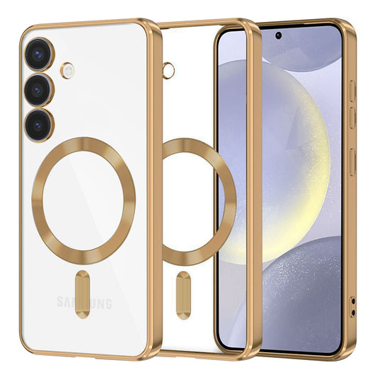 MagSafe Case for Samsung Galaxy S24+ S926, Techsuit, Luxury Crystal, Gold