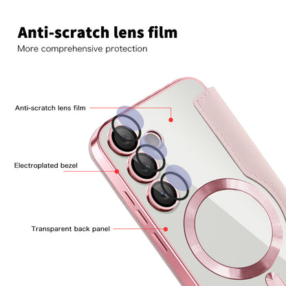 MagSafe Case for Samsung Galaxy S24+ S926, Techsuit, SmartMag Book, Pink