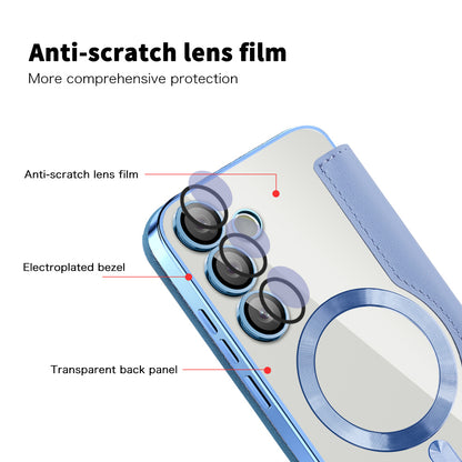 MagSafe Case for Samsung Galaxy S24 S921, Techsuit, SmartMag Book, Blue