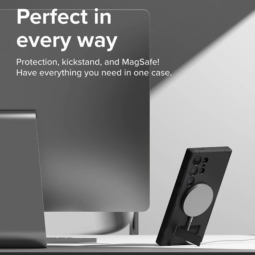 MagSafe-Hülle für Samsung Galaxy S24 Ultra S928, Ringke, Alles, Schwarz