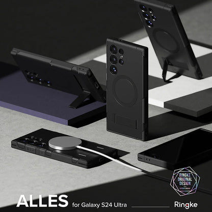 MagSafe-Hülle für Samsung Galaxy S24 Ultra S928, Ringke, Alles, Schwarz
