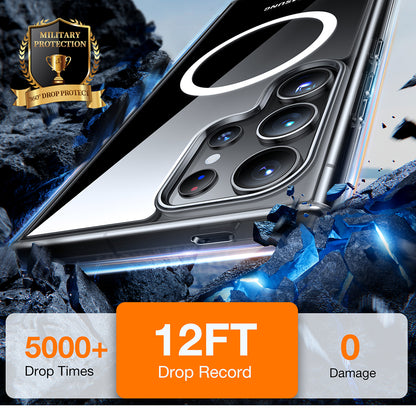 MagSafe Case for Samsung Galaxy S24 Ultra S928, Torras, Diamond, Transparent