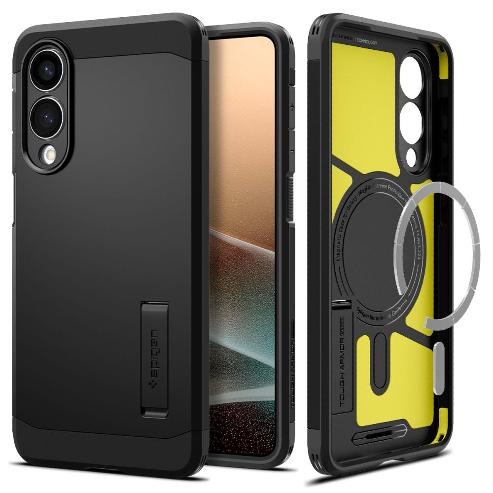 MagSafe Hülle für Samsung Galaxy S25 Edge S937, Spigen, Tough Armor, Schwarz ACS09422