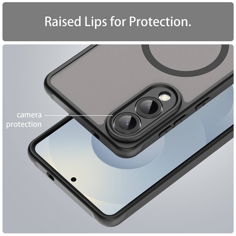 MagSafe-Hülle für Samsung Galaxy S25 Edge S937, Techsuit, HaloFrost II, Schwarz