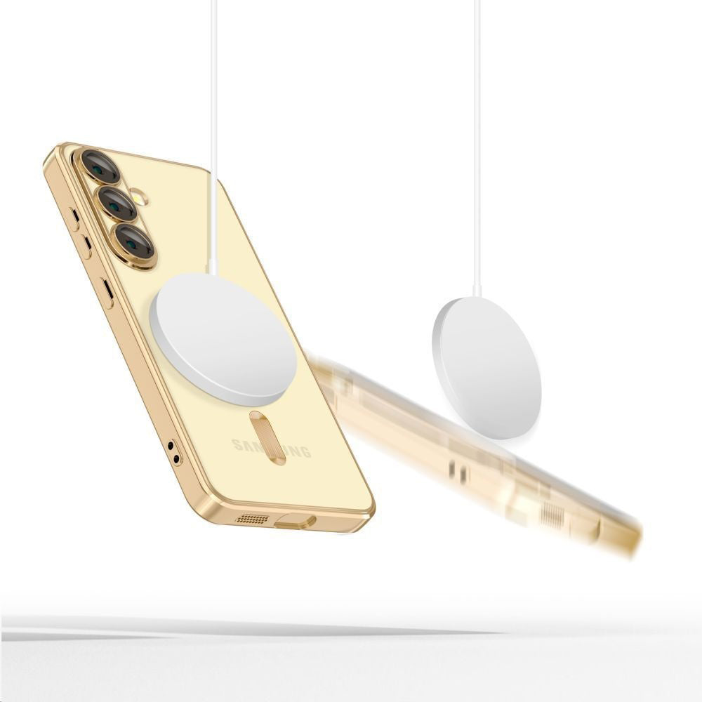 MagSafe-Hülle für Samsung Galaxy S25 Edge S937, Techsuit, Luxury Crystal, Dunkelgrün