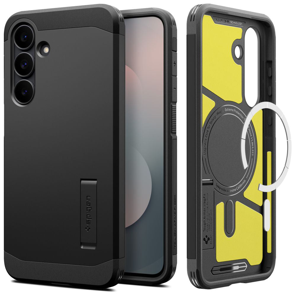 MagSafe Hülle für Samsung Galaxy S25 FE, Spigen, Tough Armor, Schwarz