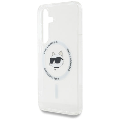 MagSafe Case for Samsung Galaxy S25+ S936, Karl Lagerfeld, IML Choupette's Head, White