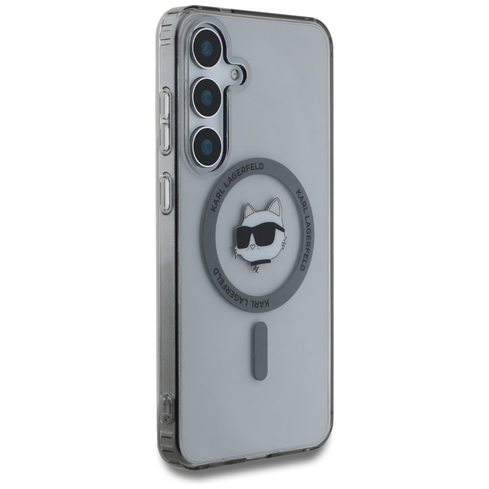 MagSafe Hülle für Samsung Galaxy S25+ S936, Karl Lagerfeld, IML Choupette's Head, Schwarz