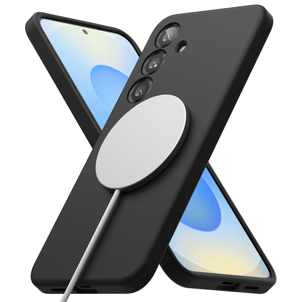 MagSafe Hülle für Samsung Galaxy S25+ S936, Ringke, Silikon, Schwarz