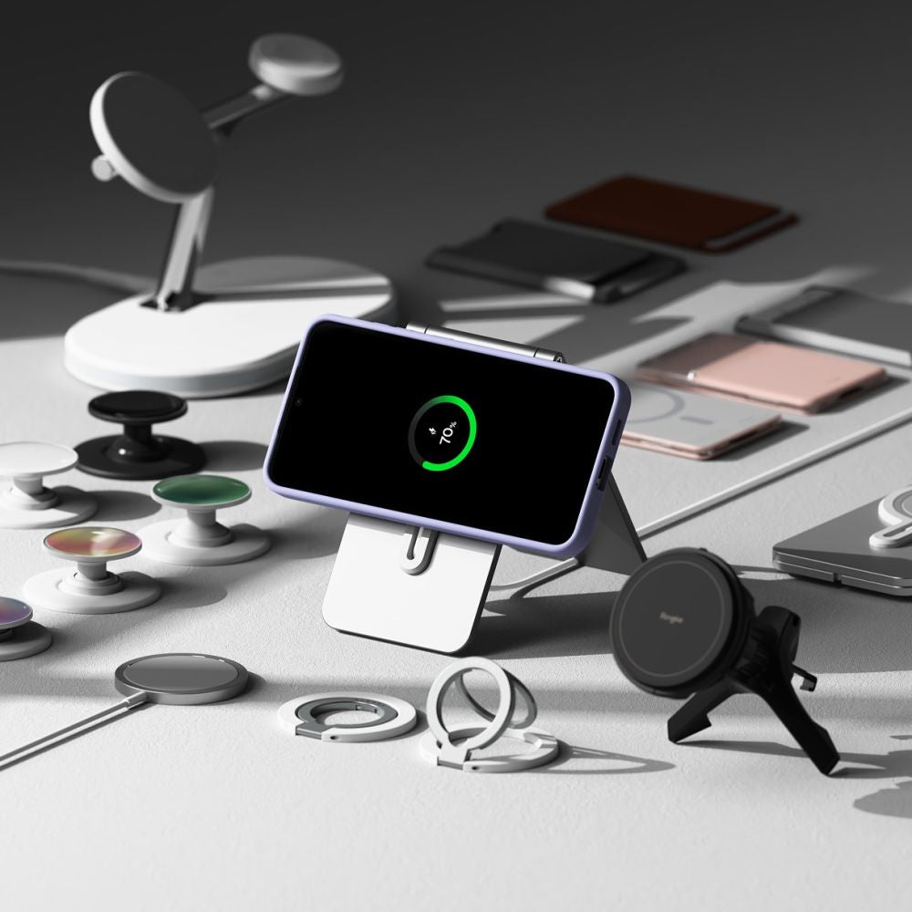 MagSafe Hülle für Samsung Galaxy S25+ S936, Ringke, Silikon, Schwarz