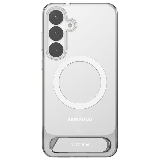 MagSafe Hülle für Samsung Galaxy S25+ S936, Torras, Pstand, Transparent