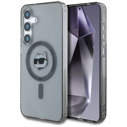 MagSafe Hülle für Samsung Galaxy S25 S931, Karl Lagerfeld, IML Choupette's Head, Schwarz