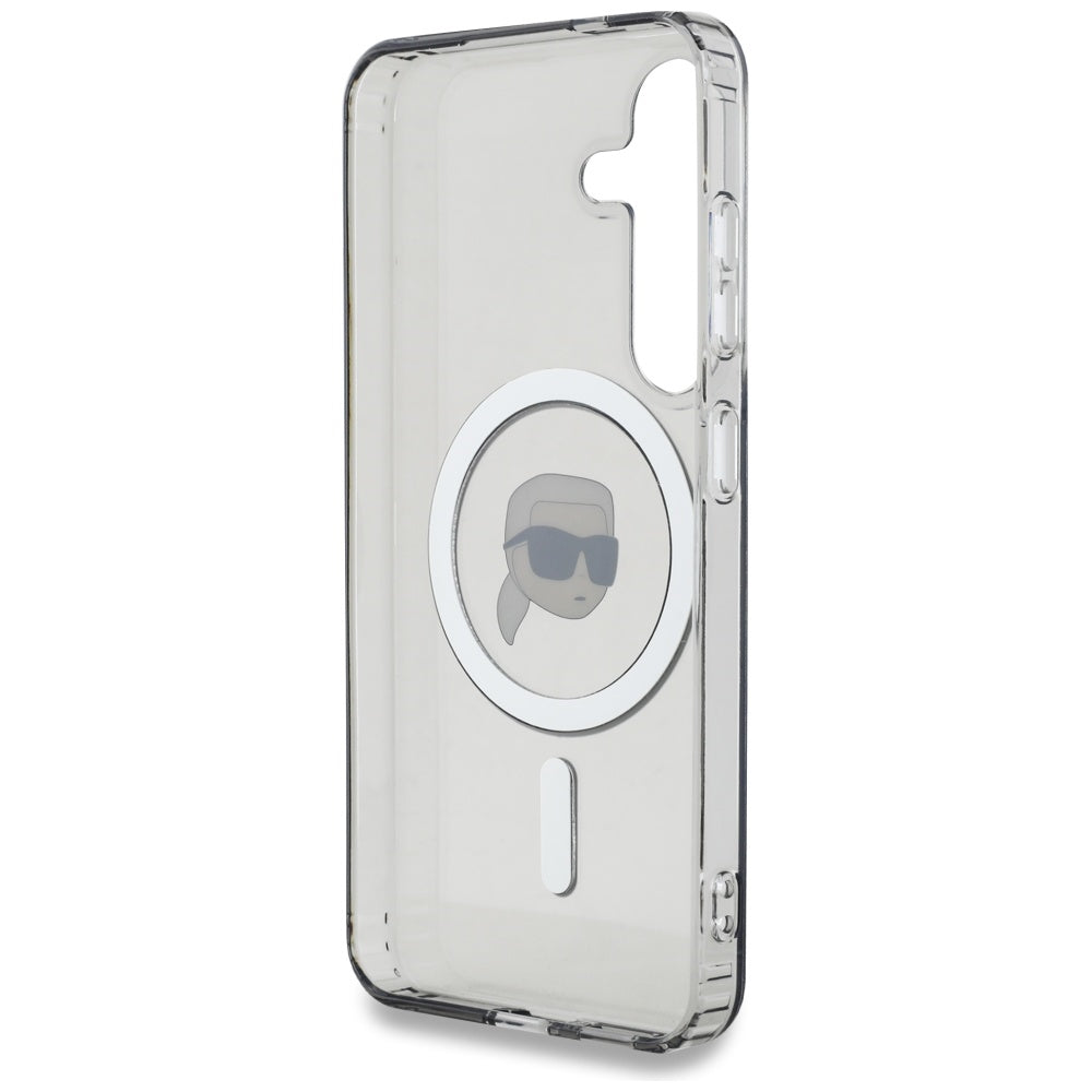 MagSafe Hülle für Samsung Galaxy S25 S931, Karl Lagerfeld, IML Karl's Head, Schwarz