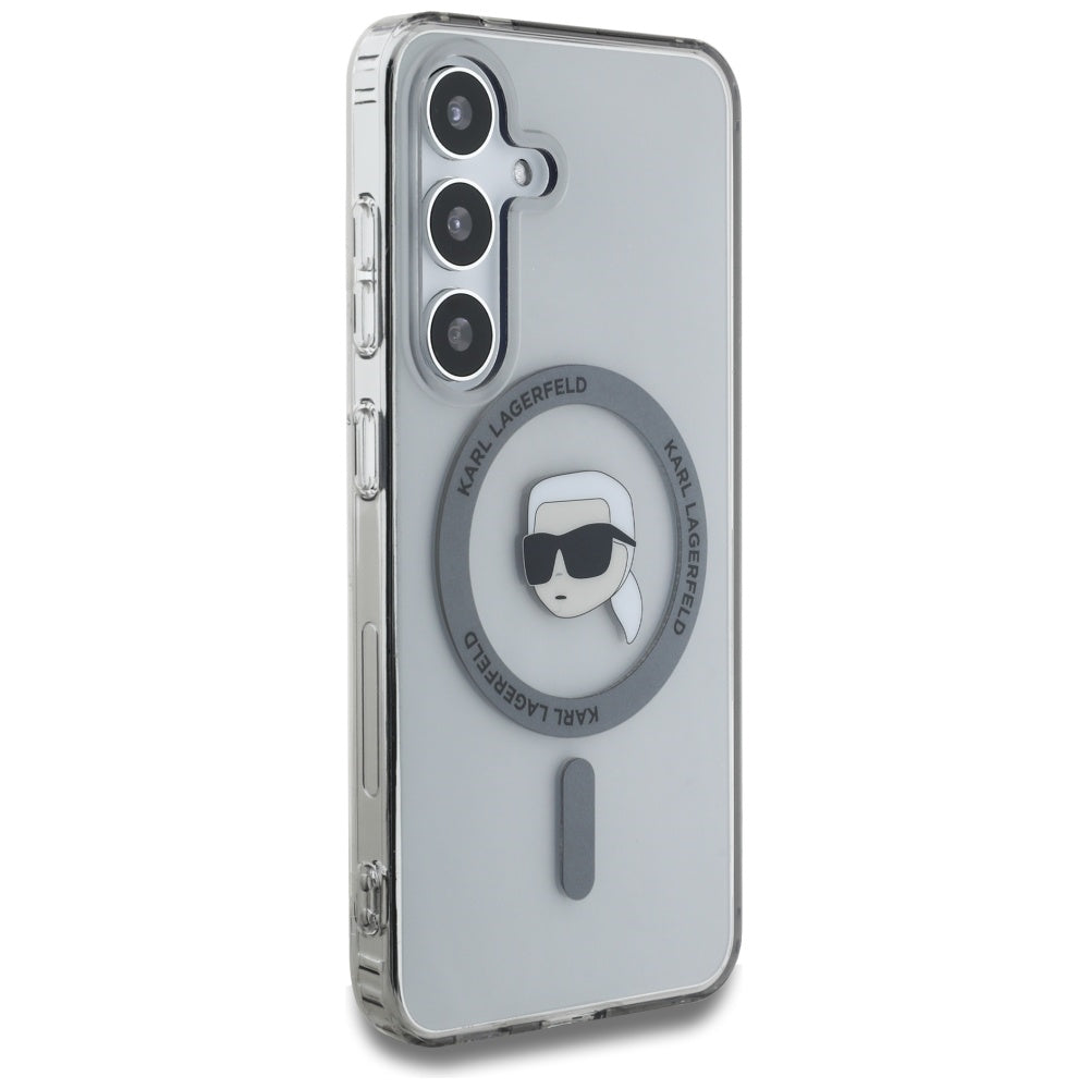 MagSafe Hülle für Samsung Galaxy S25 S931, Karl Lagerfeld, IML Karl's Head, Schwarz