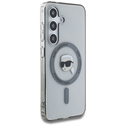 MagSafe Hülle für Samsung Galaxy S25 S931, Karl Lagerfeld, IML Karl's Head, Schwarz