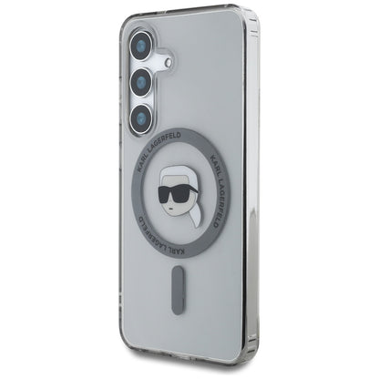 MagSafe Hülle für Samsung Galaxy S25 S931, Karl Lagerfeld, IML Karl's Head, Schwarz