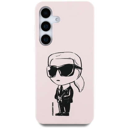 MagSafe Case for Samsung Galaxy S25 S931, Karl Lagerfeld, Silicone Graffiti, Pink