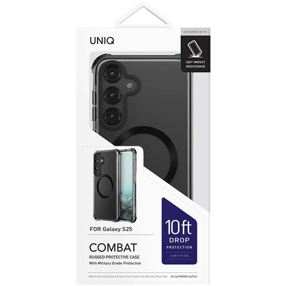 MagSafe Hülle für Samsung Galaxy S25 S931, UNIQ, Combat MagClick, Schwarz