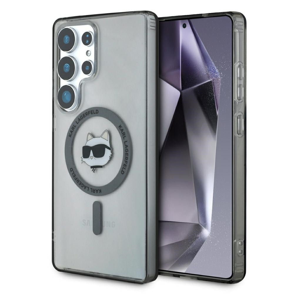 MagSafe Hülle für Samsung Galaxy S25 Ultra S938, Karl Lagerfeld, IML Choupette's Head, Schwarz