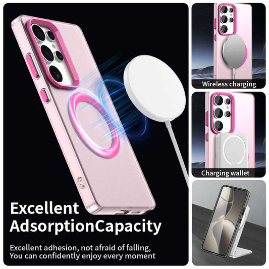 MagSafe-Hülle für Samsung Galaxy S25 Ultra S938, Techsuit, CandyCase, Rosa