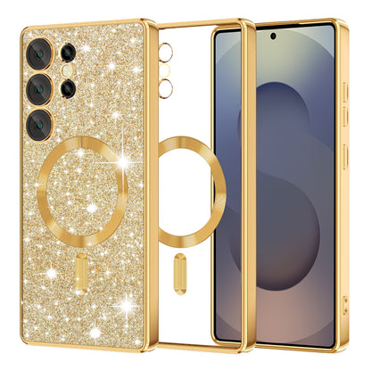 MagSafe-Hülle für Samsung Galaxy S25 Ultra S938, Techsuit, Luxury Glitter, Gold