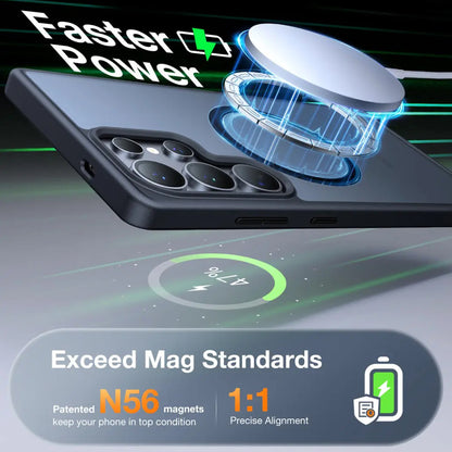 MagSafe-Hülle für Samsung Galaxy S25 Ultra S938, Torras, Guardian, Schwarz