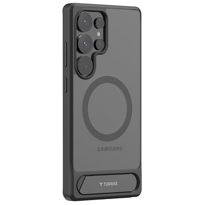 MagSafe-Hülle für Samsung Galaxy S25 Ultra S938, Torras, Pstand, Schwarz