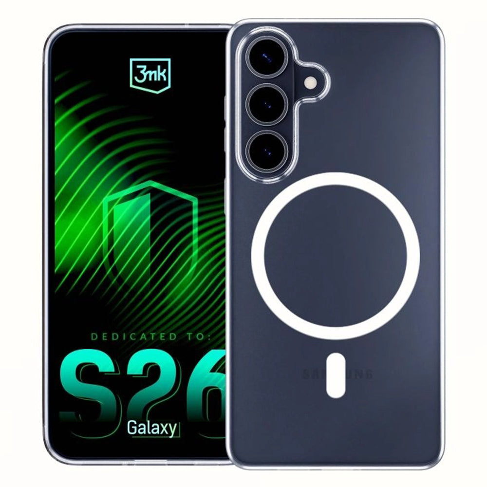 MagSafe Hülle für Samsung Galaxy S26, 3MK, Clear MagCase, Transparent