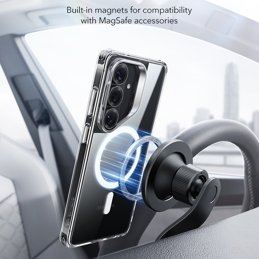 MagSafe Case for Samsung Galaxy S26 Plus, ESR, Classic Hybrid Kickstand, Transparent