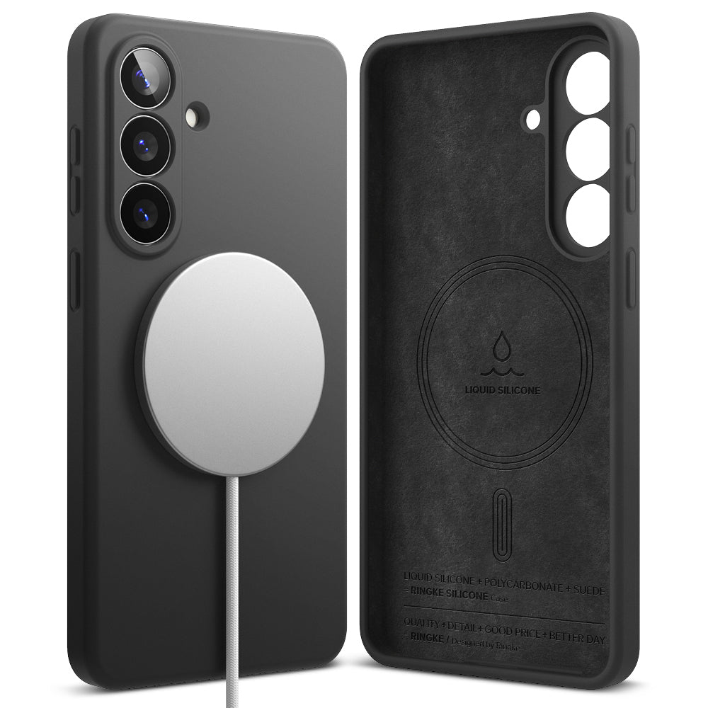 MagSafe Hülle für Samsung Galaxy S26 Plus, Ringke, Silikon, Schwarz