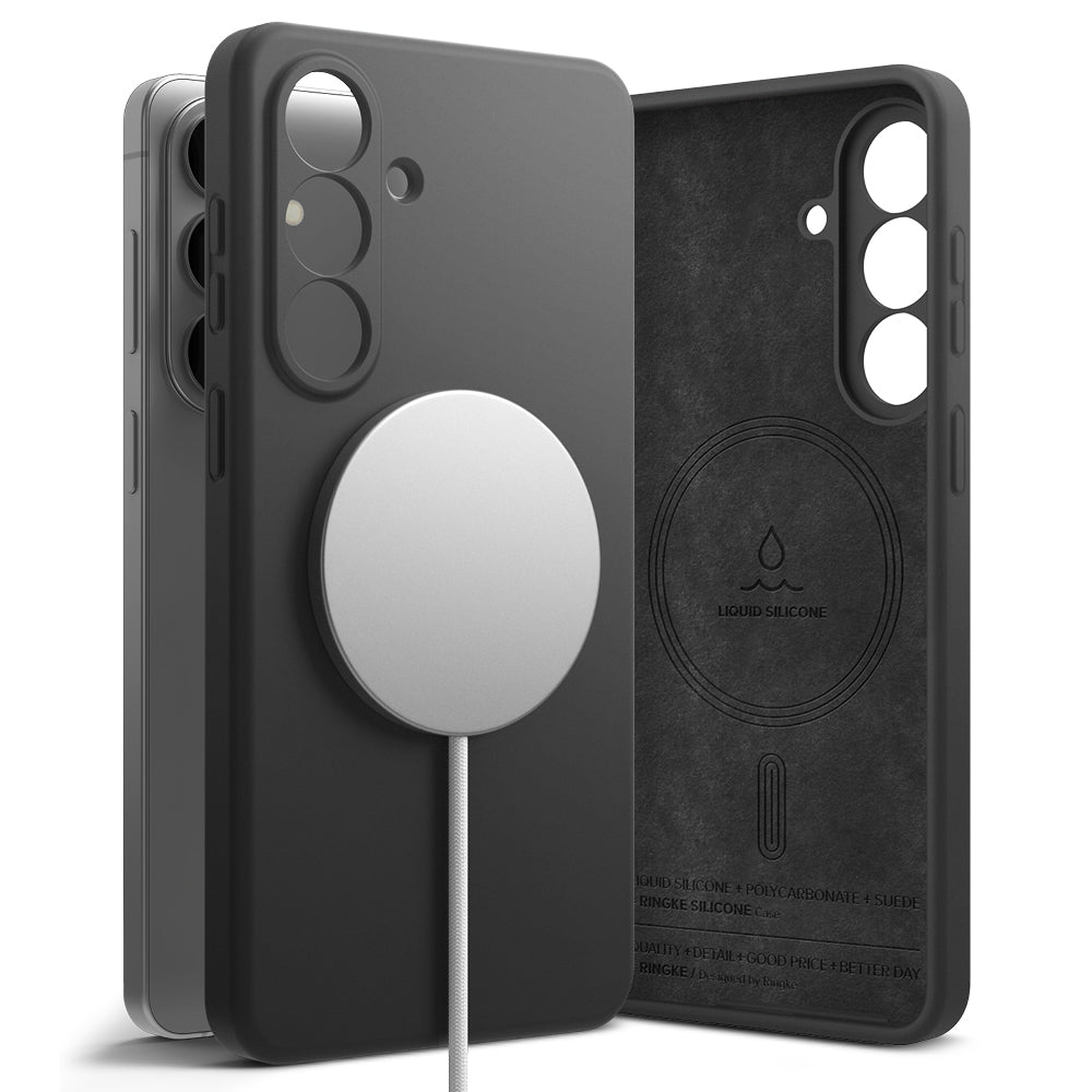 MagSafe Hülle für Samsung Galaxy S26 Plus, Ringke, Silikon, Schwarz