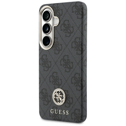 MagSafe-Hülle für Samsung Galaxy S26 Plus S947, Guess, 4G Rhinestone Rundes Logo, Schwarz