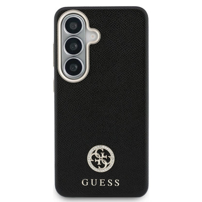 MagSafe Hülle für Samsung Galaxy S26 Plus S947, Guess, Rhinestone Round Logo, Schwarz