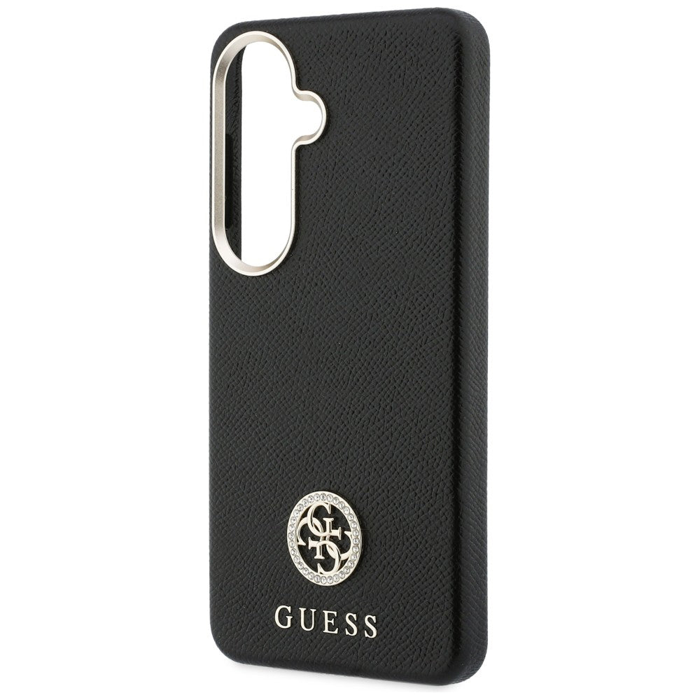 MagSafe Hülle für Samsung Galaxy S26 Plus S947, Guess, Rhinestone Round Logo, Schwarz
