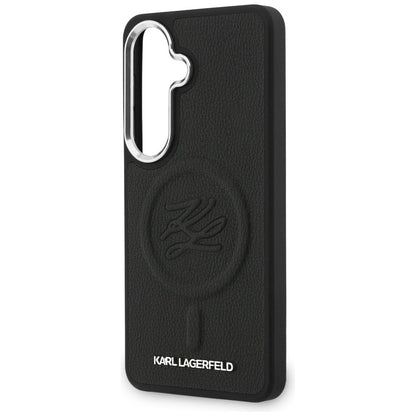 MagSafe Case for Samsung Galaxy S26 Plus S947, Karl Lagerfeld, Initial Logo Debossed, Black