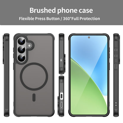 MagSafe Hülle für Samsung Galaxy S26 Plus S947, Techsuit, HaloFrost II, Schwarz