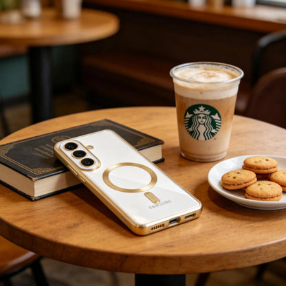 MagSafe Hülle für Samsung Galaxy S26 Plus, Techsuit, Luxury Crystal, Helles Lila