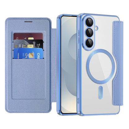 MagSafe Case for Samsung Galaxy S26 Plus S947, Techsuit, SmartMag Book, Blue
