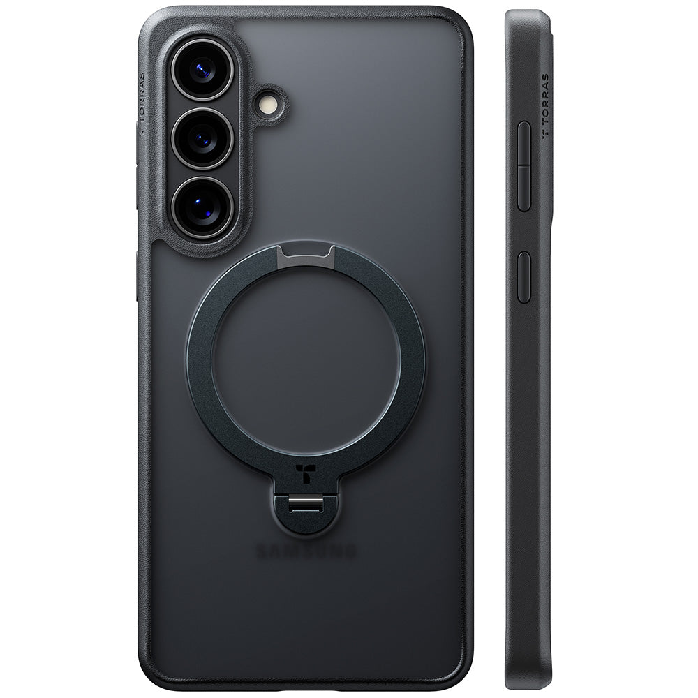 MagSafe Hülle für Samsung Galaxy S26 Plus, Torras, Ostand Spin, Schwarz