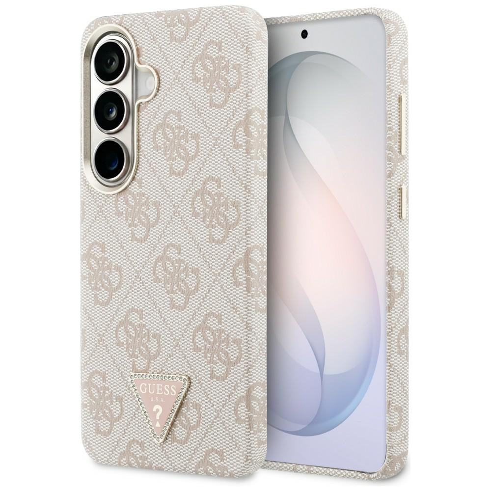 MagSafe Hülle für Samsung Galaxy S26 S942, Guess, 4G Triangle Logo, Rosa