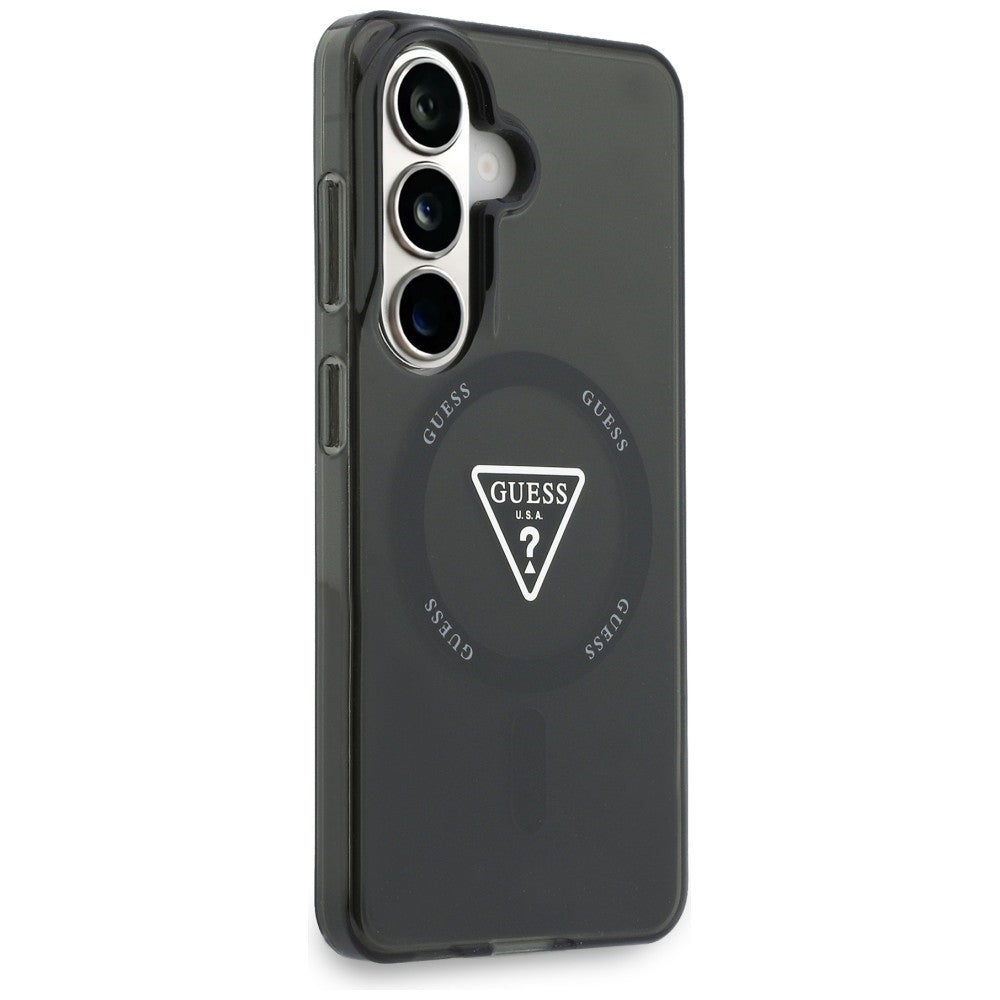 MagSafe Hülle für Samsung Galaxy S26 S942, Guess, IML Gradient Triangle Logo, Schwarz