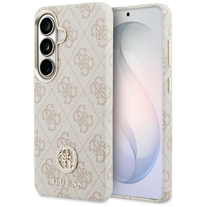 MagSafe Hülle für Samsung Galaxy S26 S942, Guess, Rhinestone Round Logo, Rosa