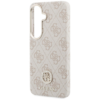 MagSafe Hülle für Samsung Galaxy S26 S942, Guess, Rhinestone Round Logo, Rosa