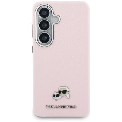 MagSafe Hülle für Samsung Galaxy S26 S942, Karl Lagerfeld, Karl & Choupette Head's Pin, Rosa